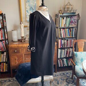 Calvin Klein 20W EUC Black White Piped Dress